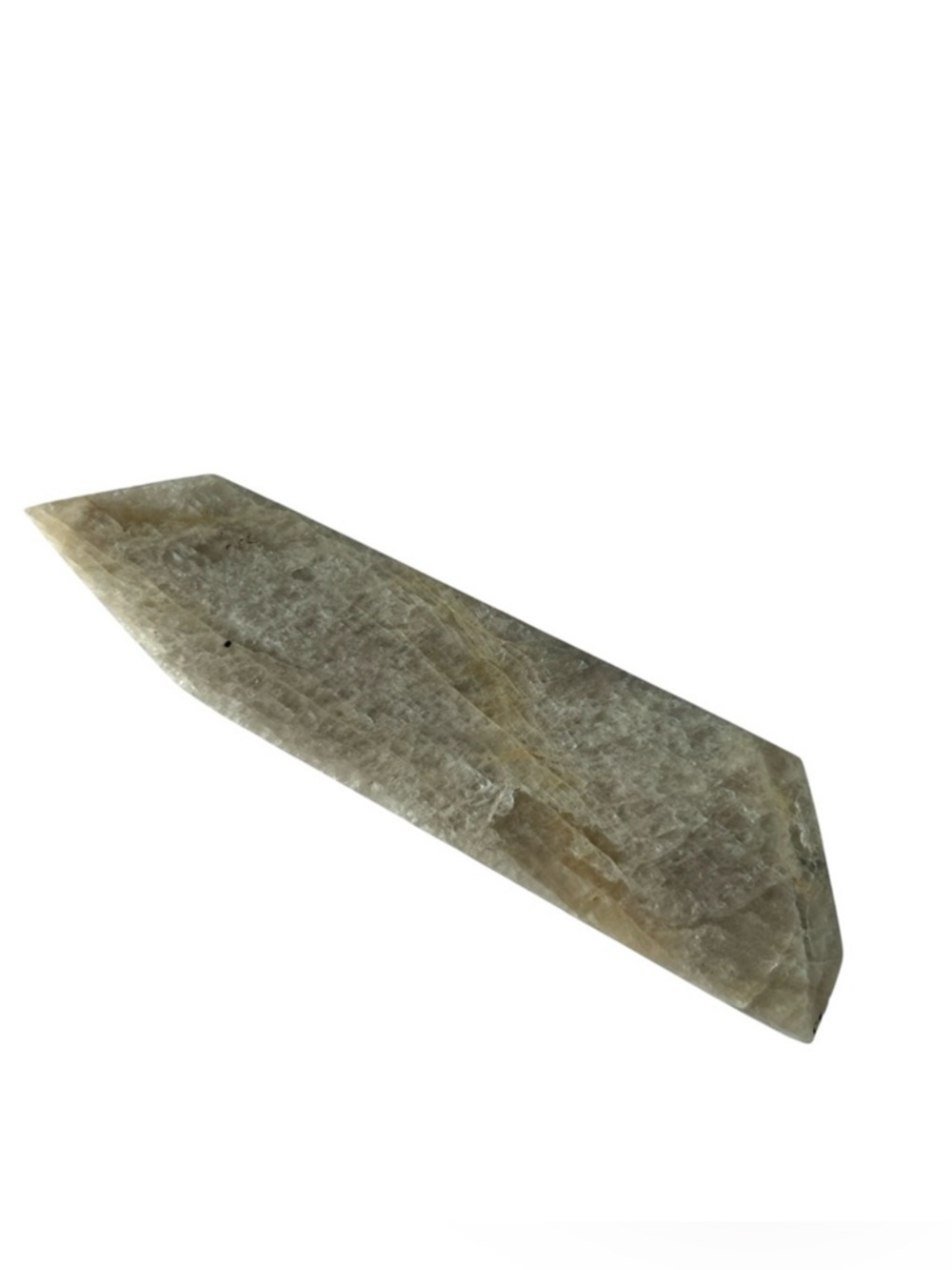 Natural White Moonstone Spear Shape Stone